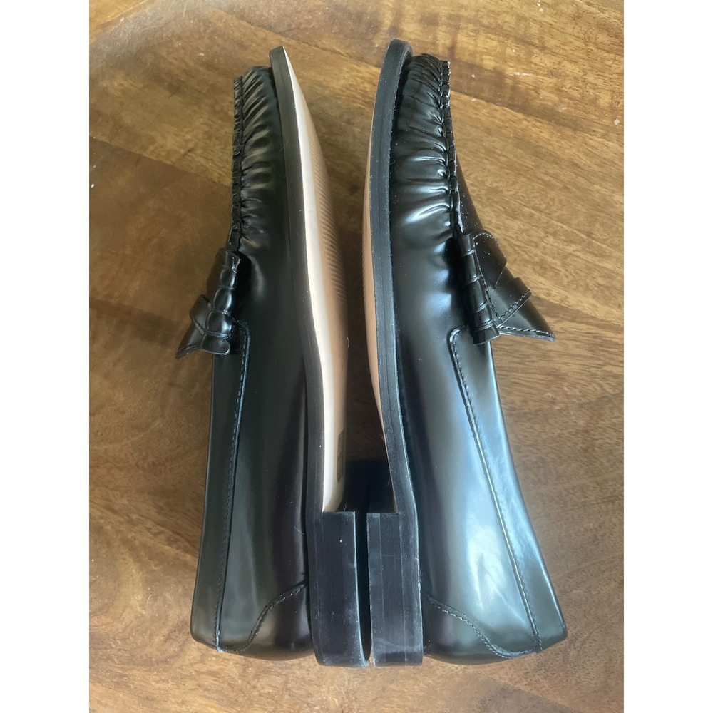J. Crew Black Winona penny loafers in Italian spazzolato leather 8.5 - Picture 5 of 9